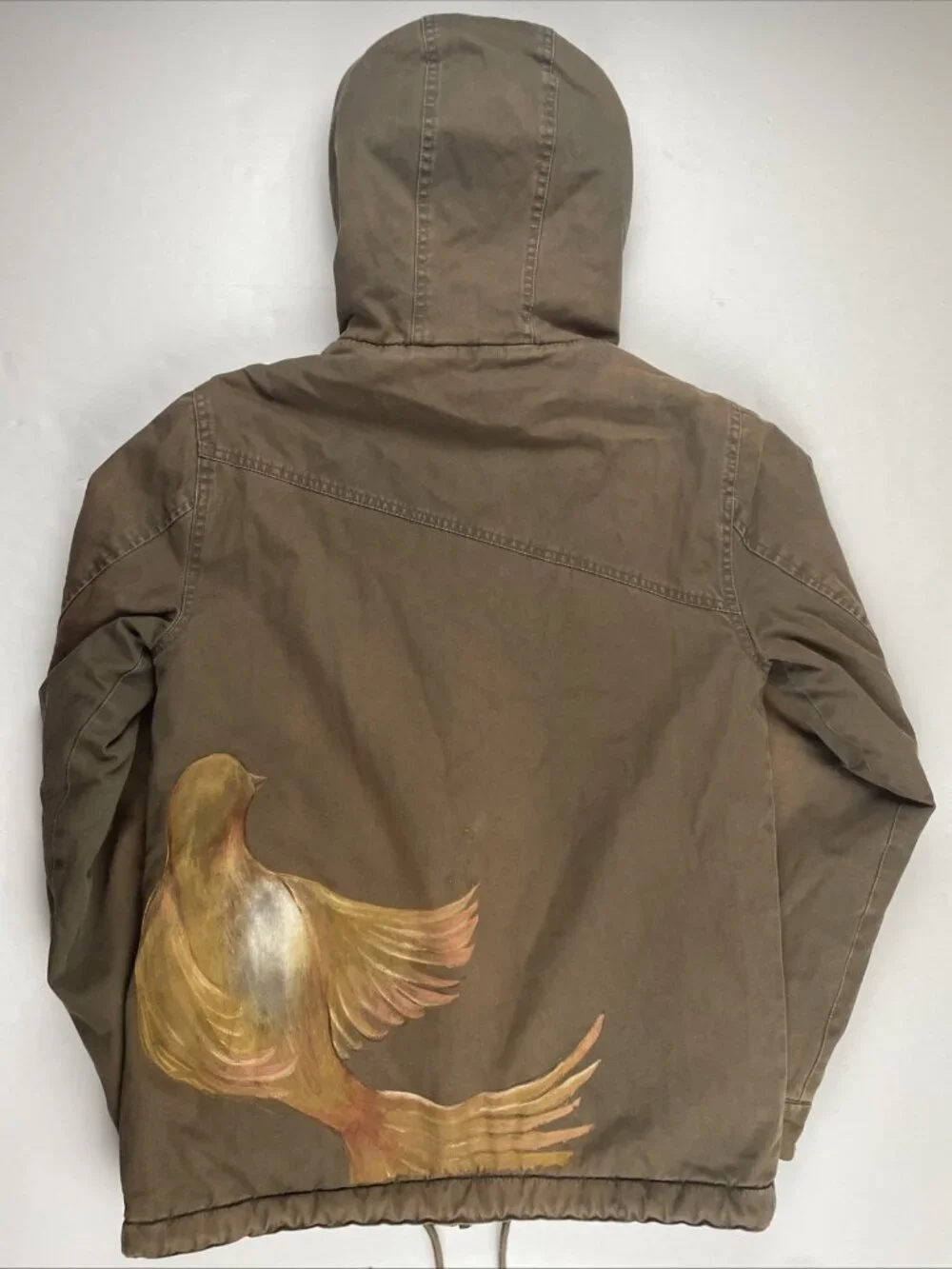 Volcom Rockage Hooded Canvas Jacket Men’s S Faux Fur Lined Work Chore Utility